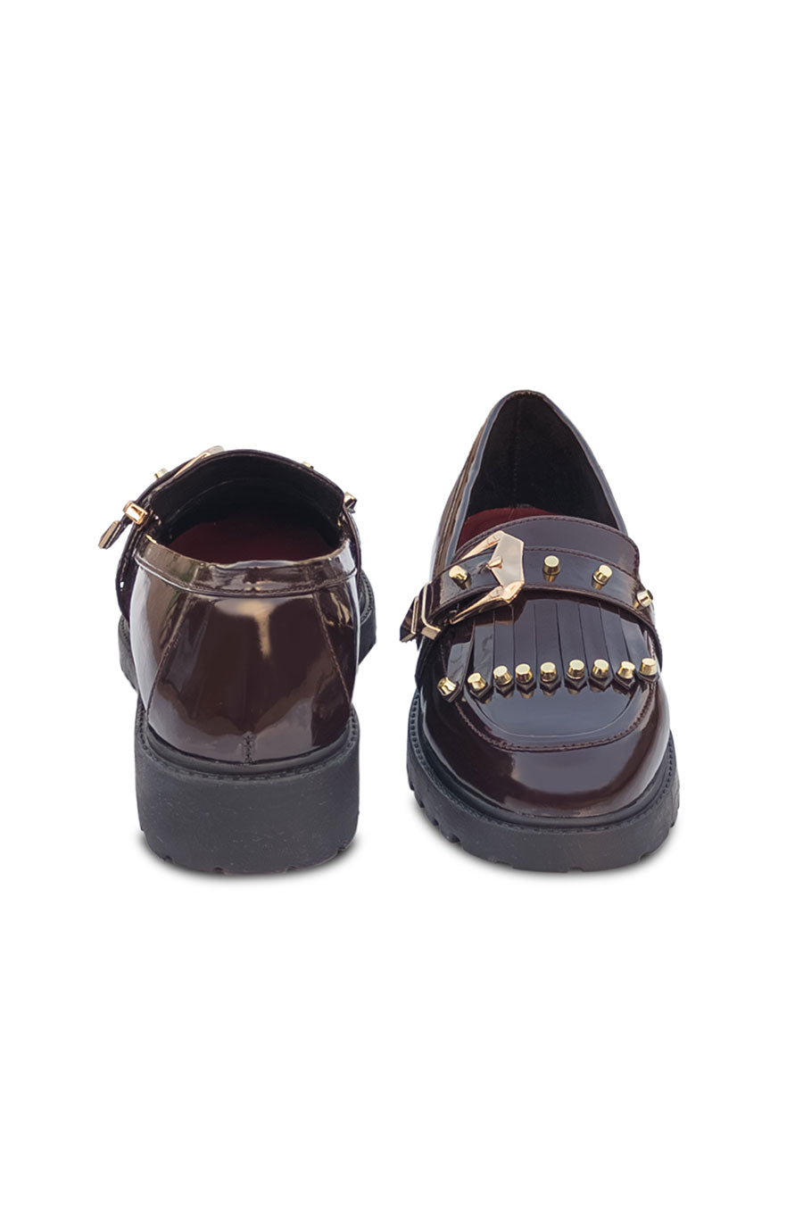 Brown Embroidered Sugar Loafers