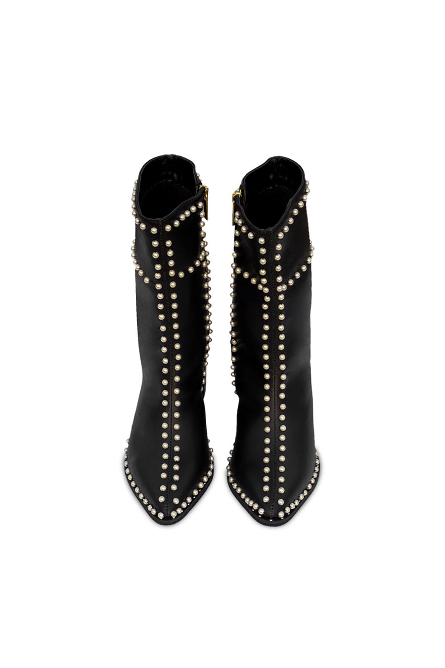 Black Pearl Embellished Boots