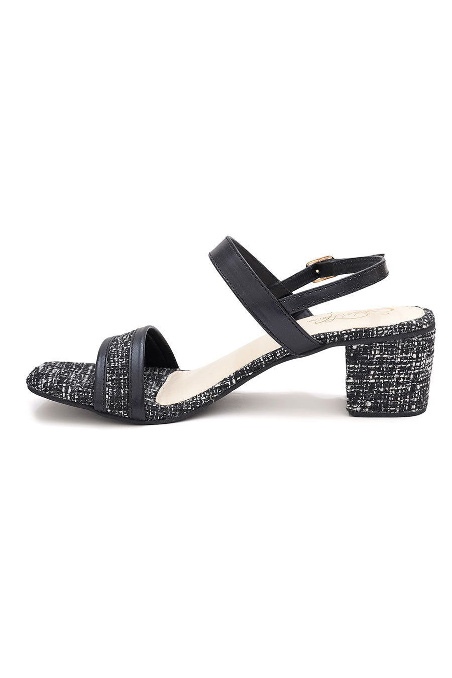 Classic Tweed Block Heel Sandals