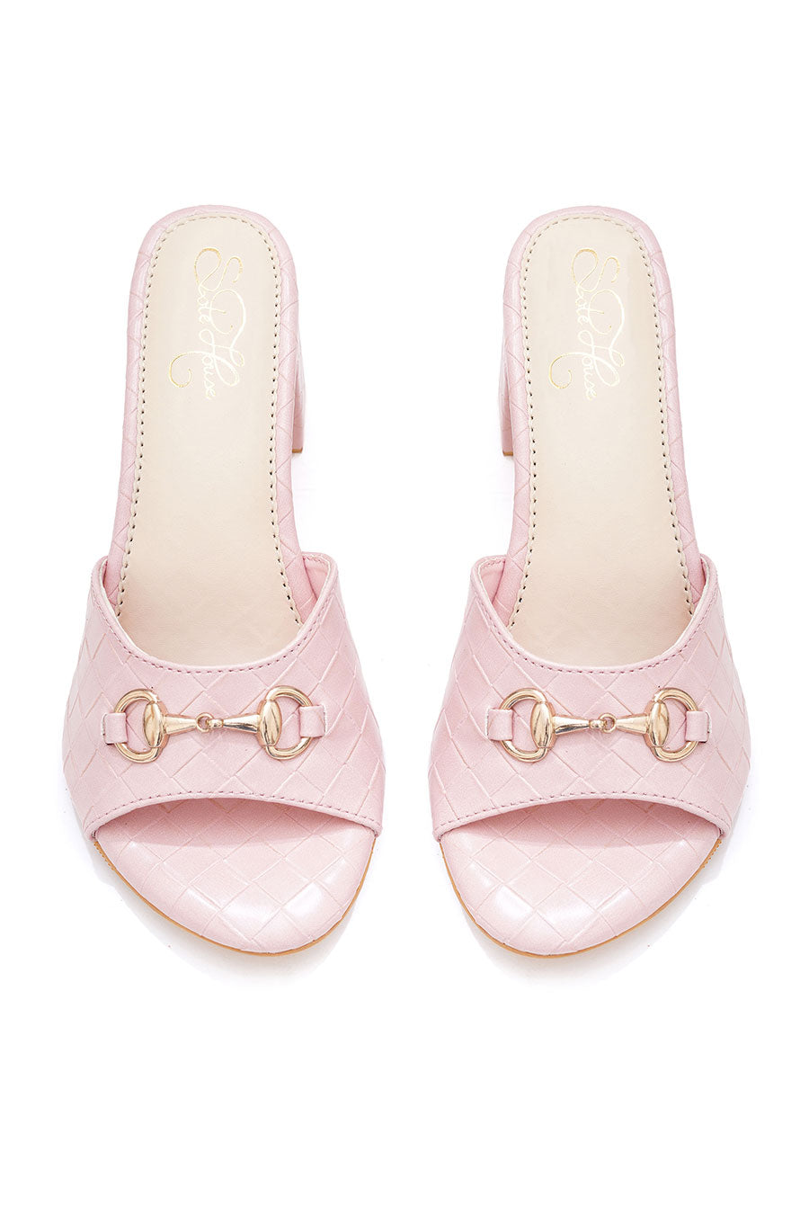 Blush Pink Bottega Block Heels