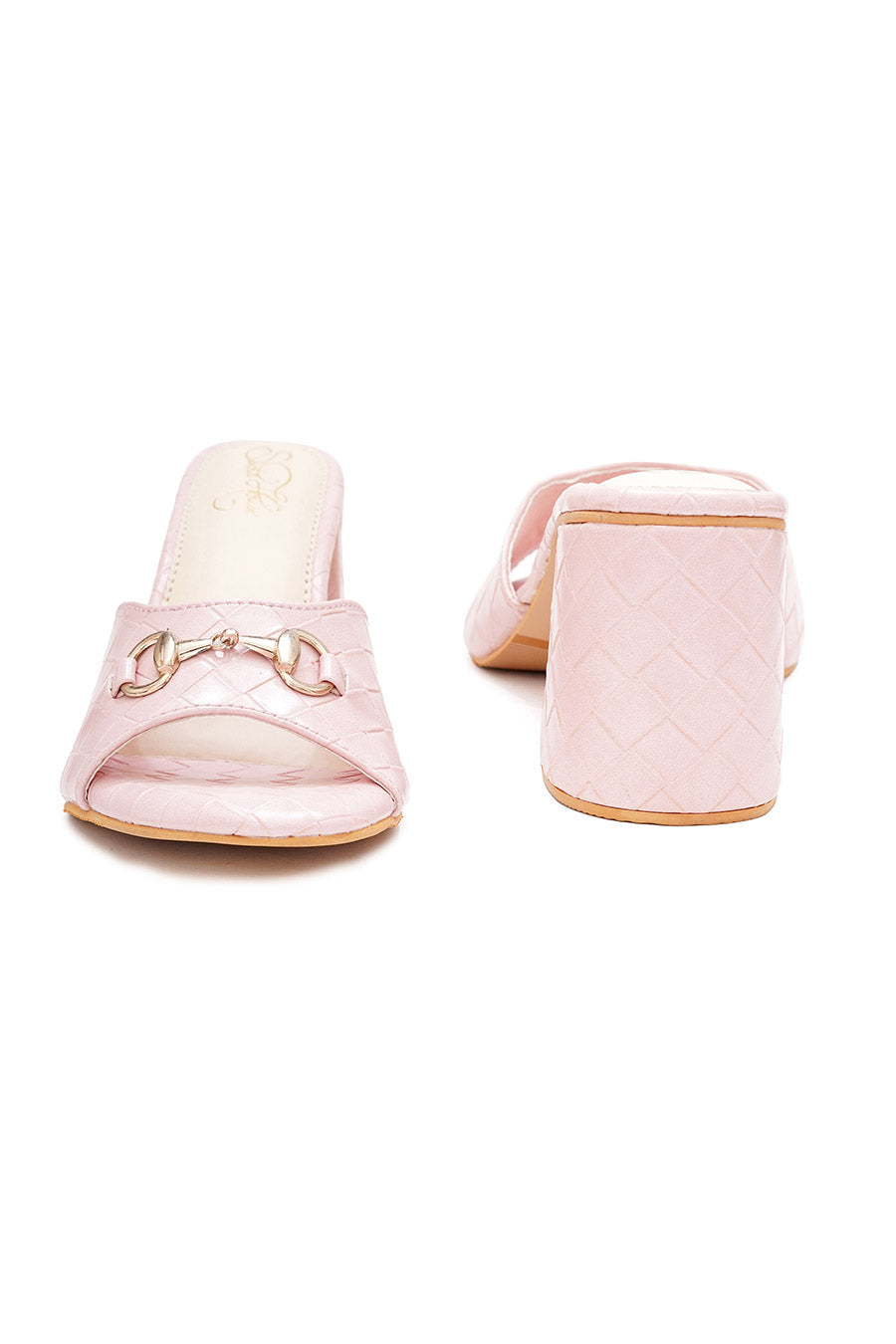 Blush Pink Bottega Block Heels