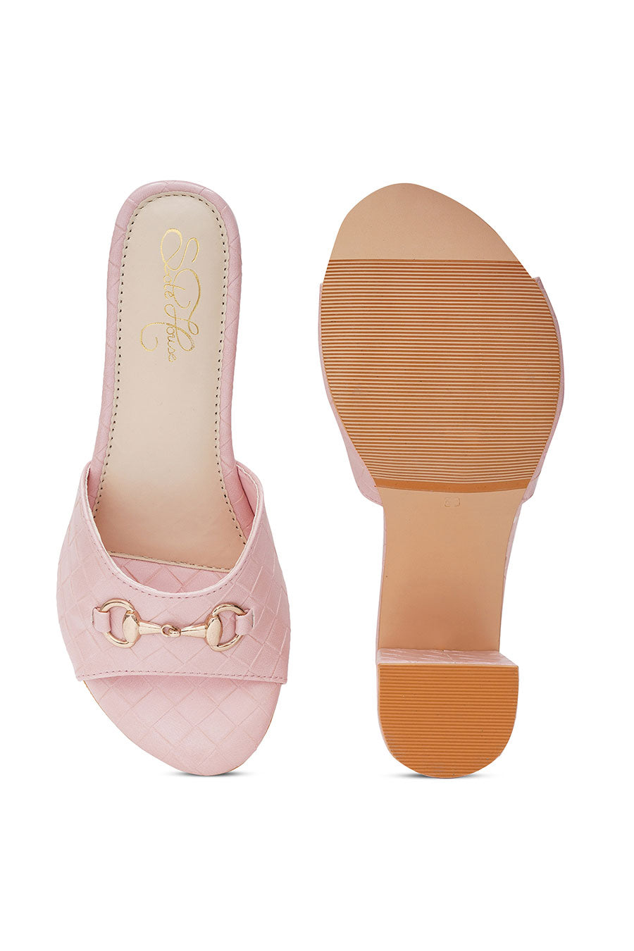 Blush Pink Bottega Block Heels