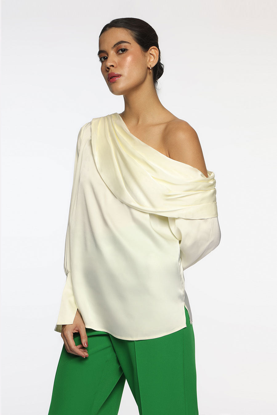 Off-White Bella One-Shoulder Top