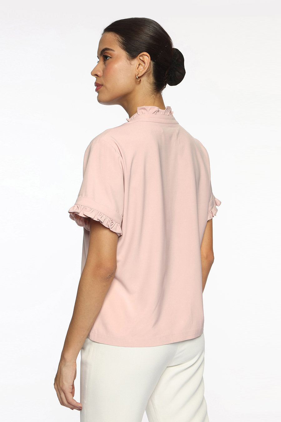 Light Pink Tory Trim Top