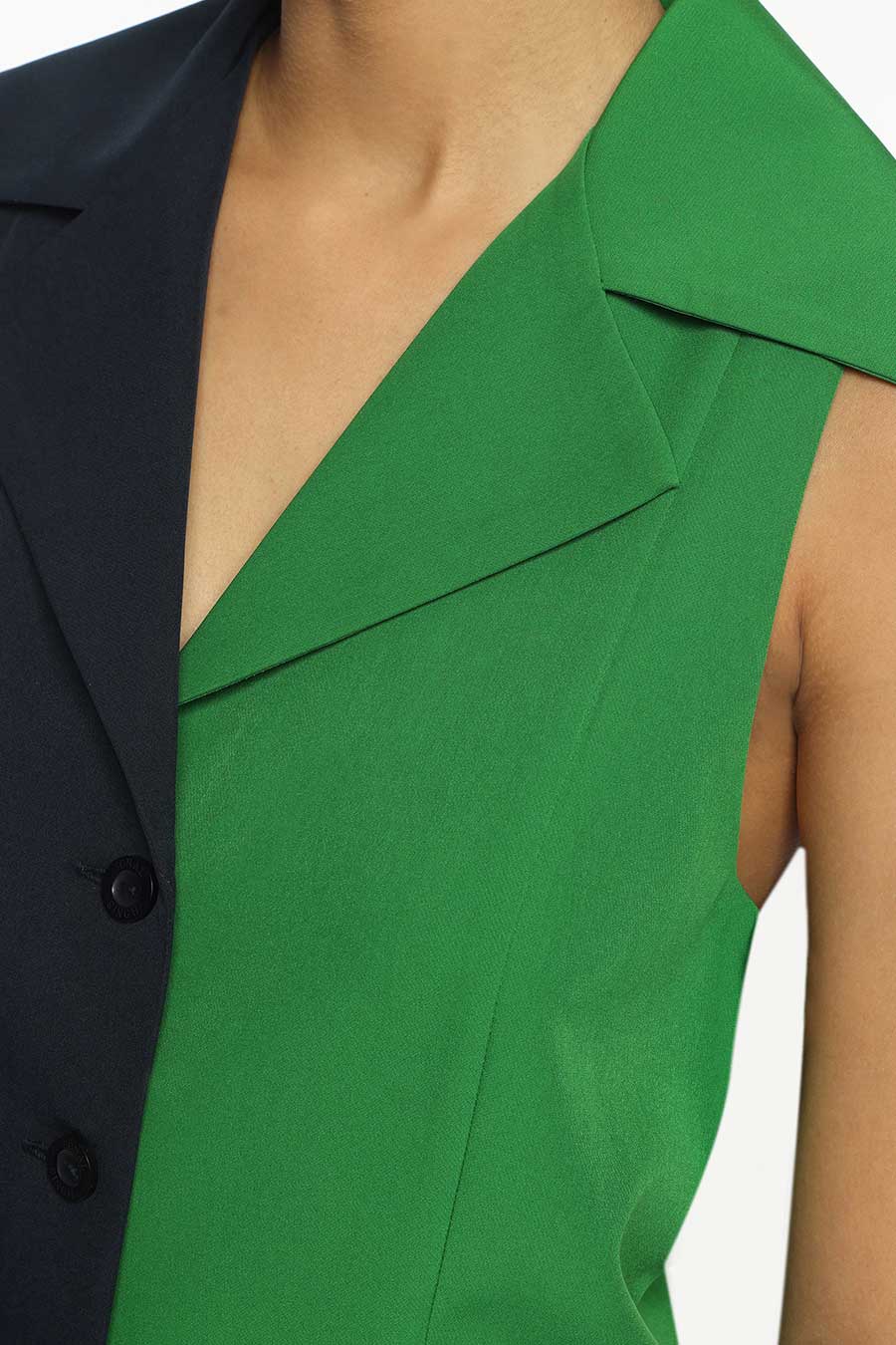 Blue & Green Gemini Waiscoat Top