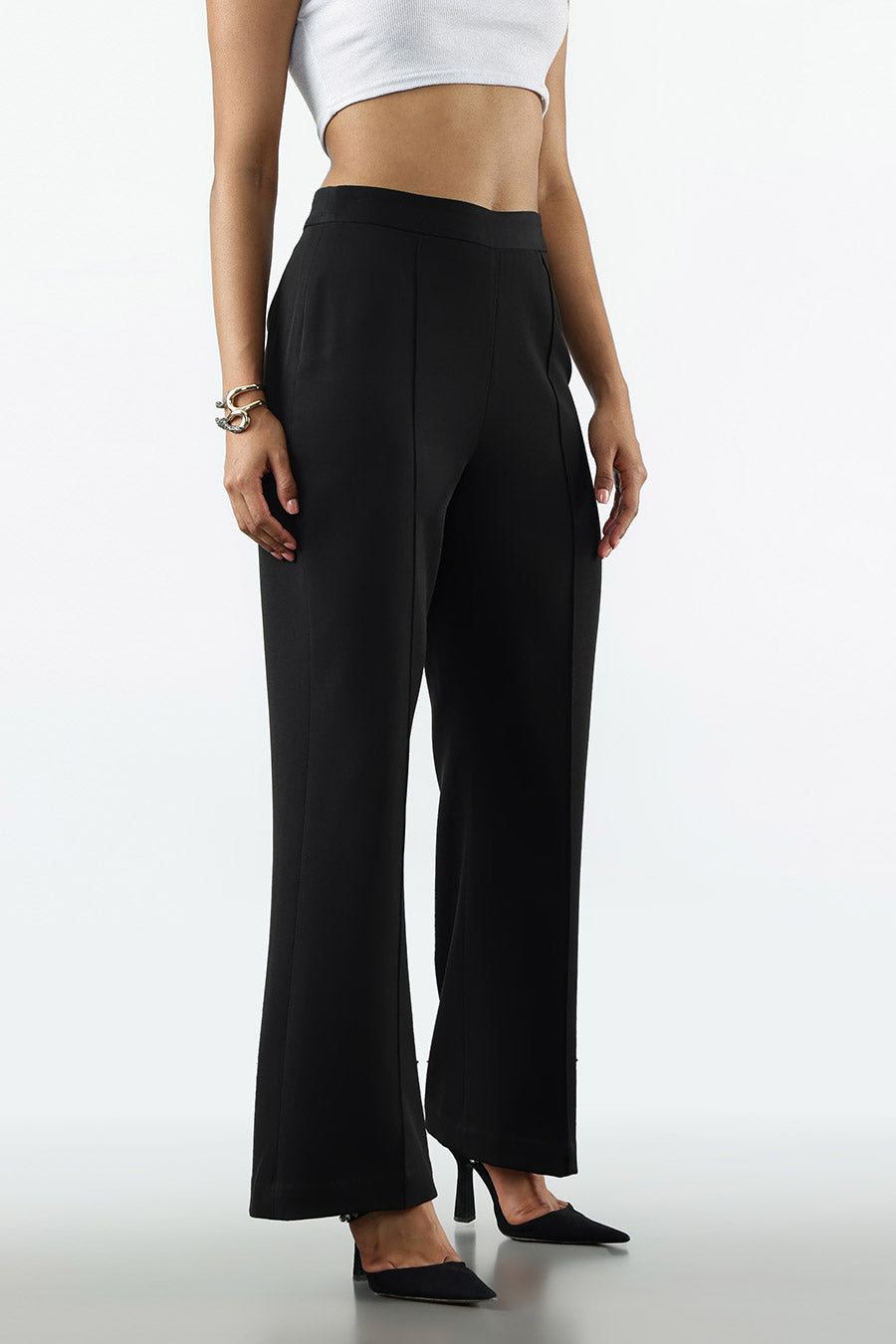Black Solid Brandon Pant