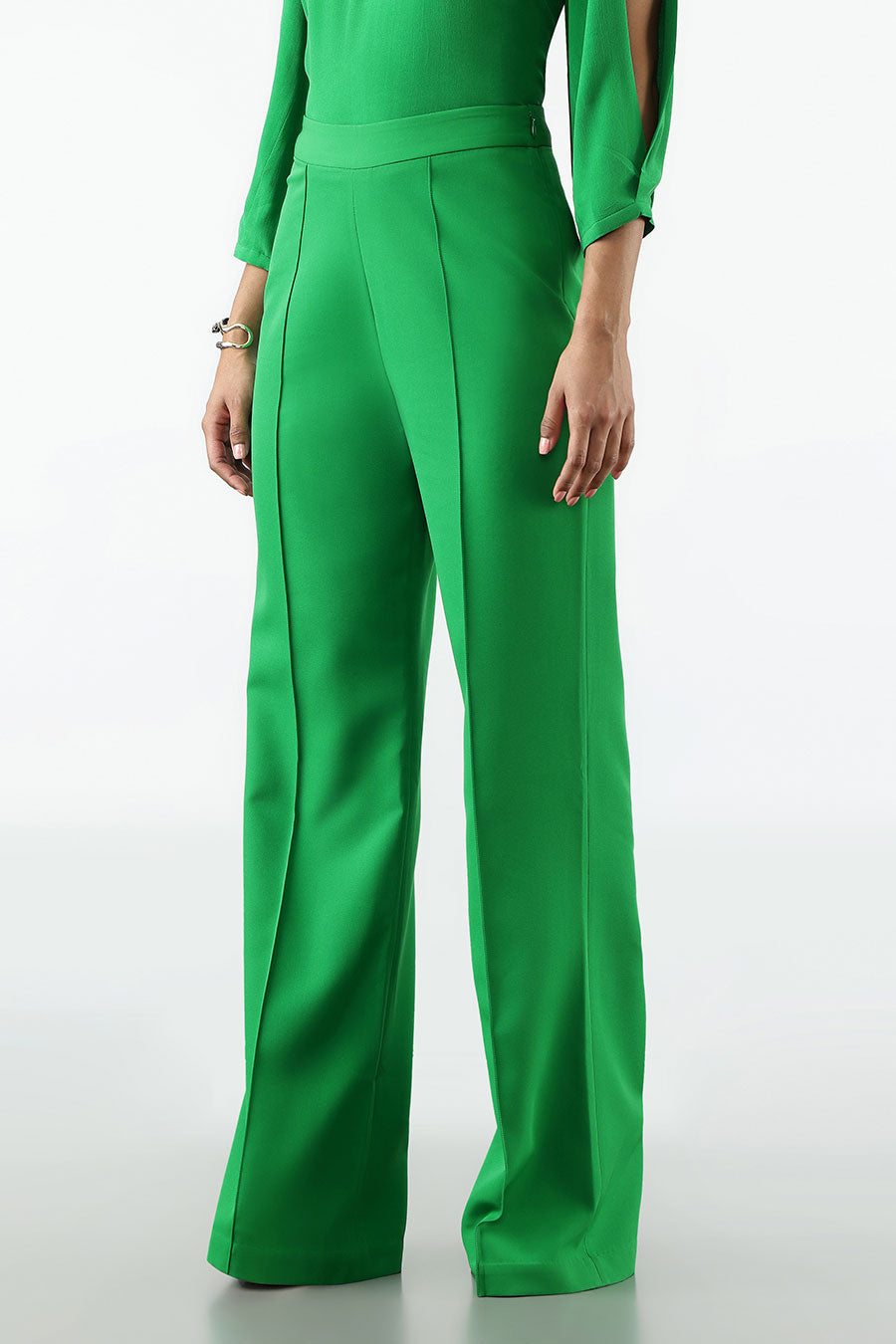 Green Solid Brandon Pant