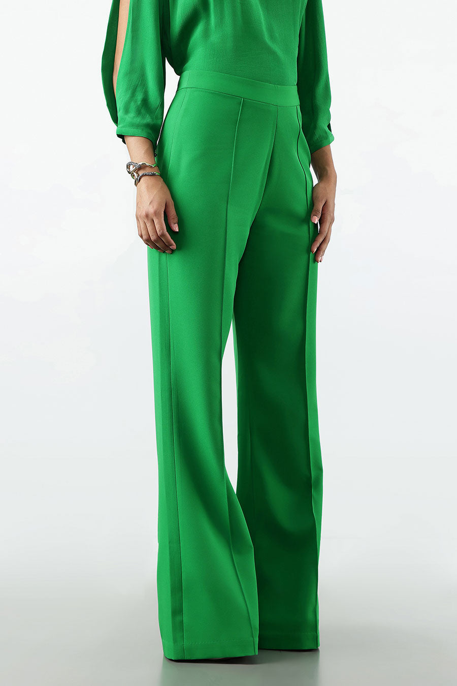 Green Solid Brandon Pant