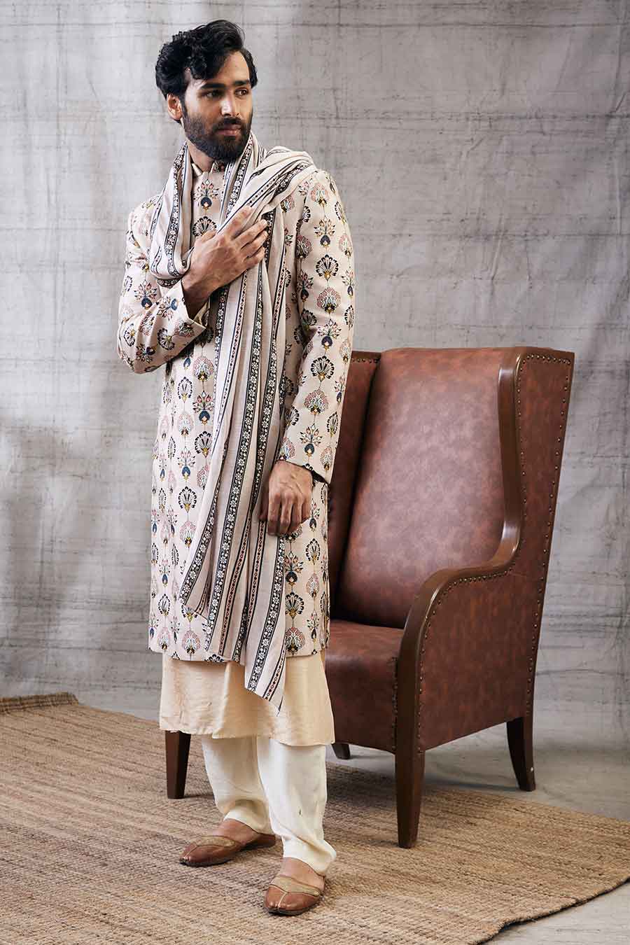 Sarouk Printed Sherwani Set