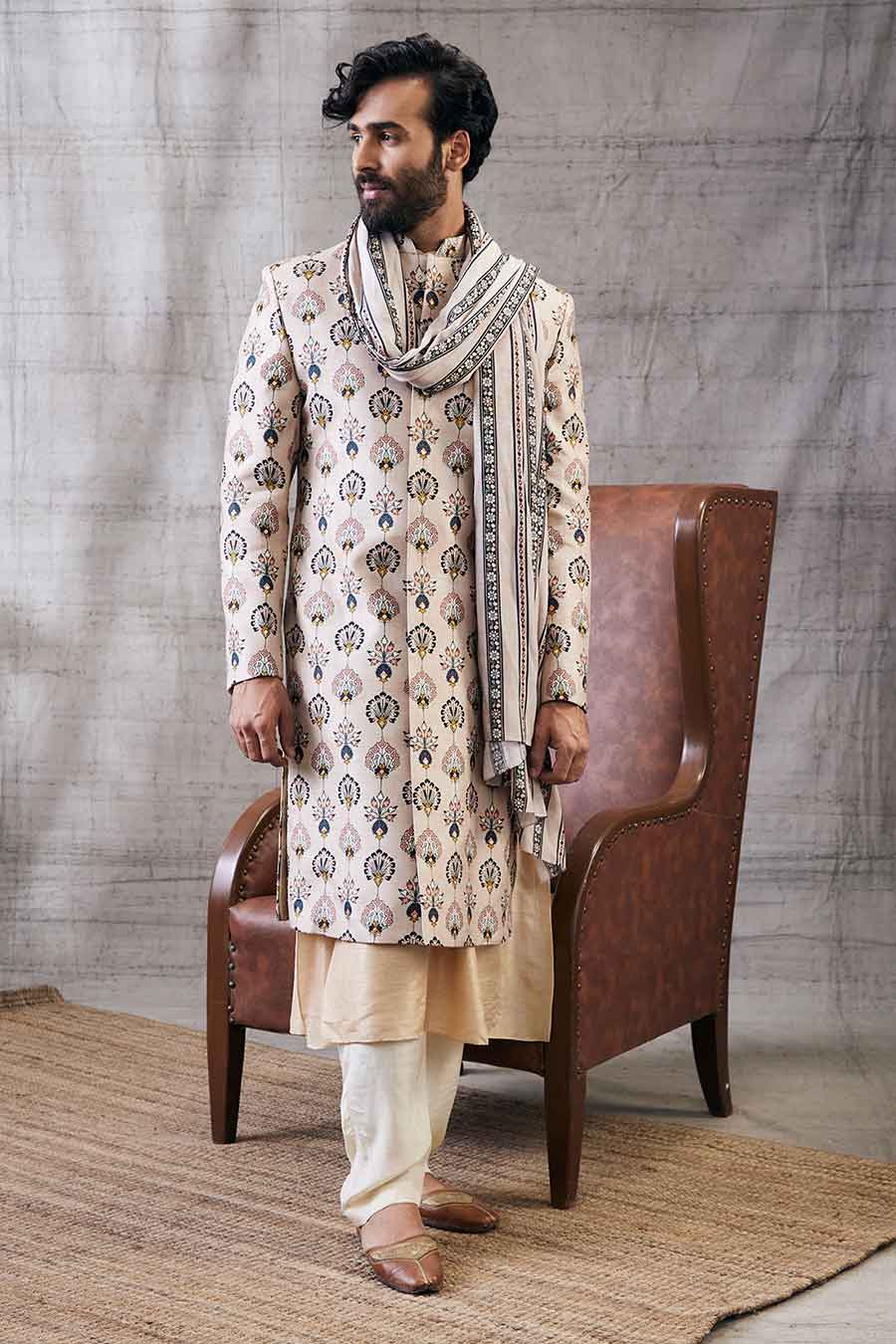 Sarouk Printed Sherwani Set