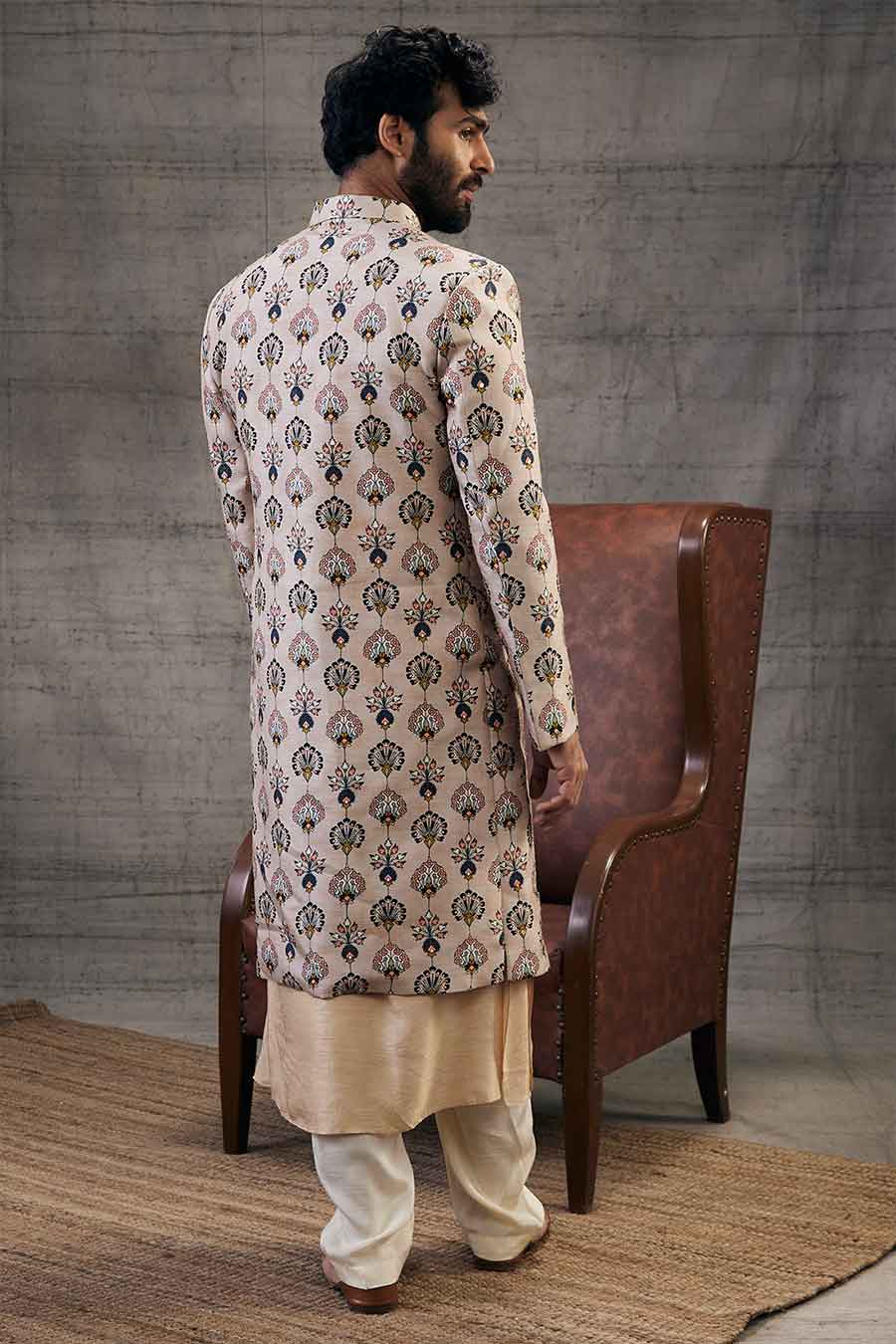 Sarouk Printed Sherwani Set