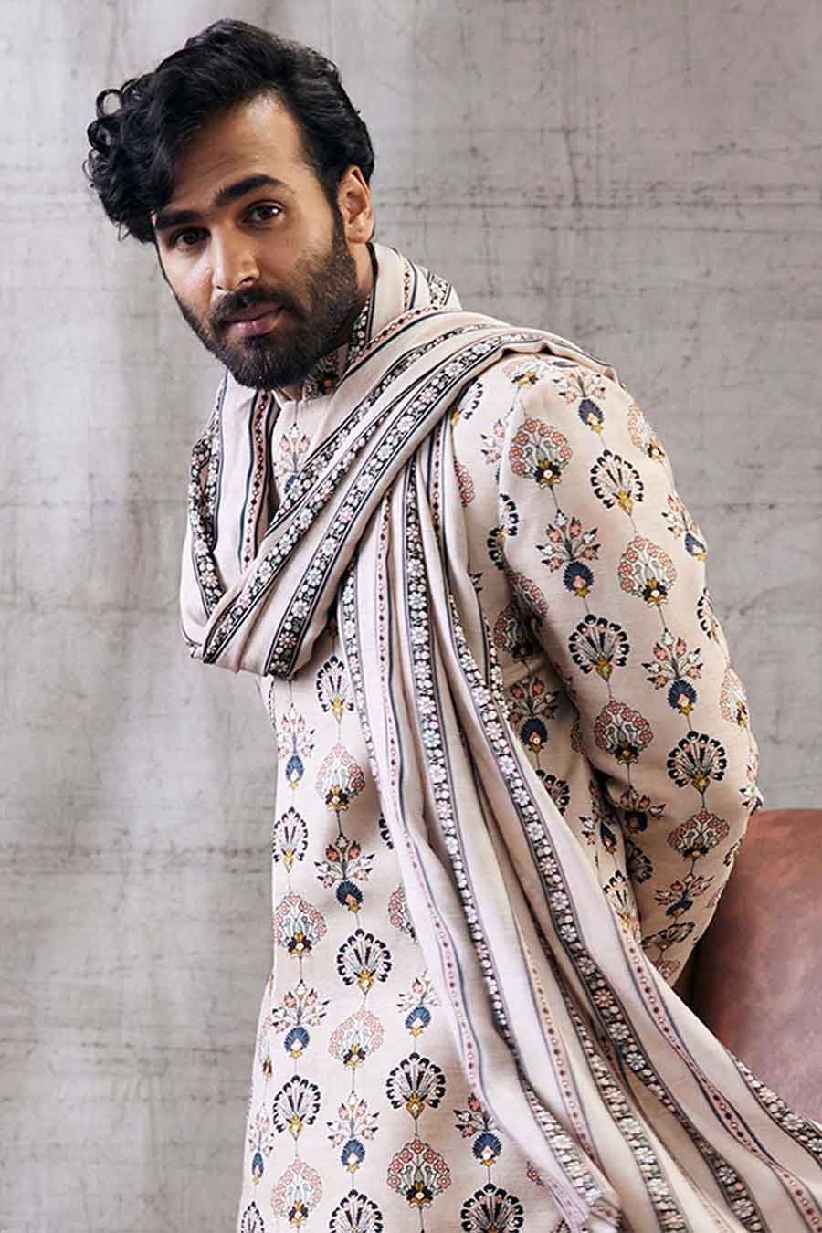 Sarouk Printed Sherwani Set