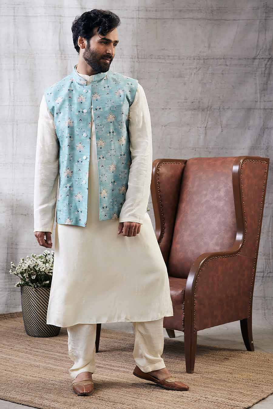 Sarouk Printed Bandi With Kurta Set