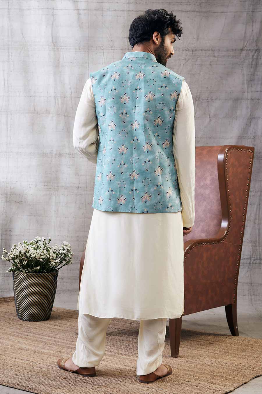 Sarouk Printed Bandi With Kurta Set