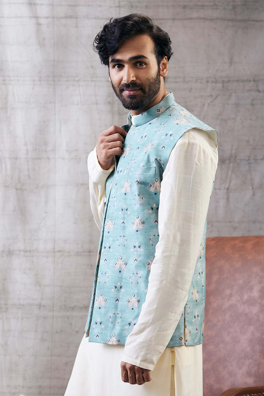 Sarouk Printed Bandi With Kurta Set