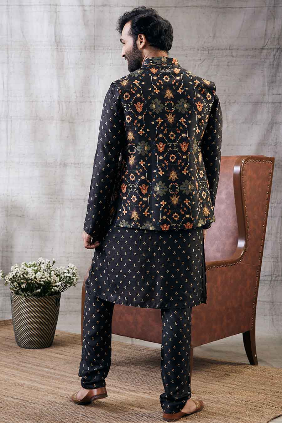 Zahra Printed Bandi With Kurta Set