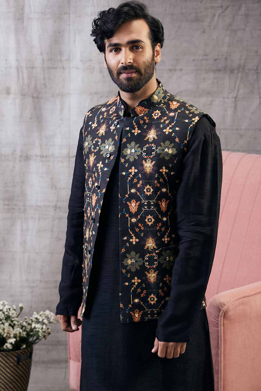 Zahra Printed Bandi With Kurta Set