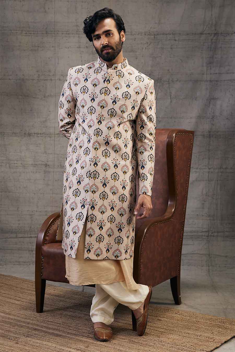 Sarouk Printed Sherwani Set