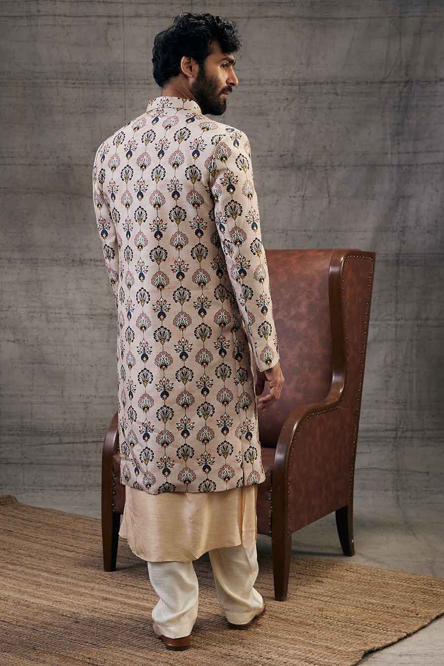 Sarouk Printed Sherwani Set