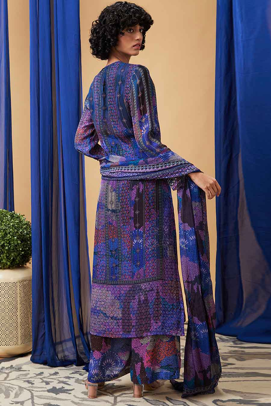 Blue Benazir Embroidered Kurta Set