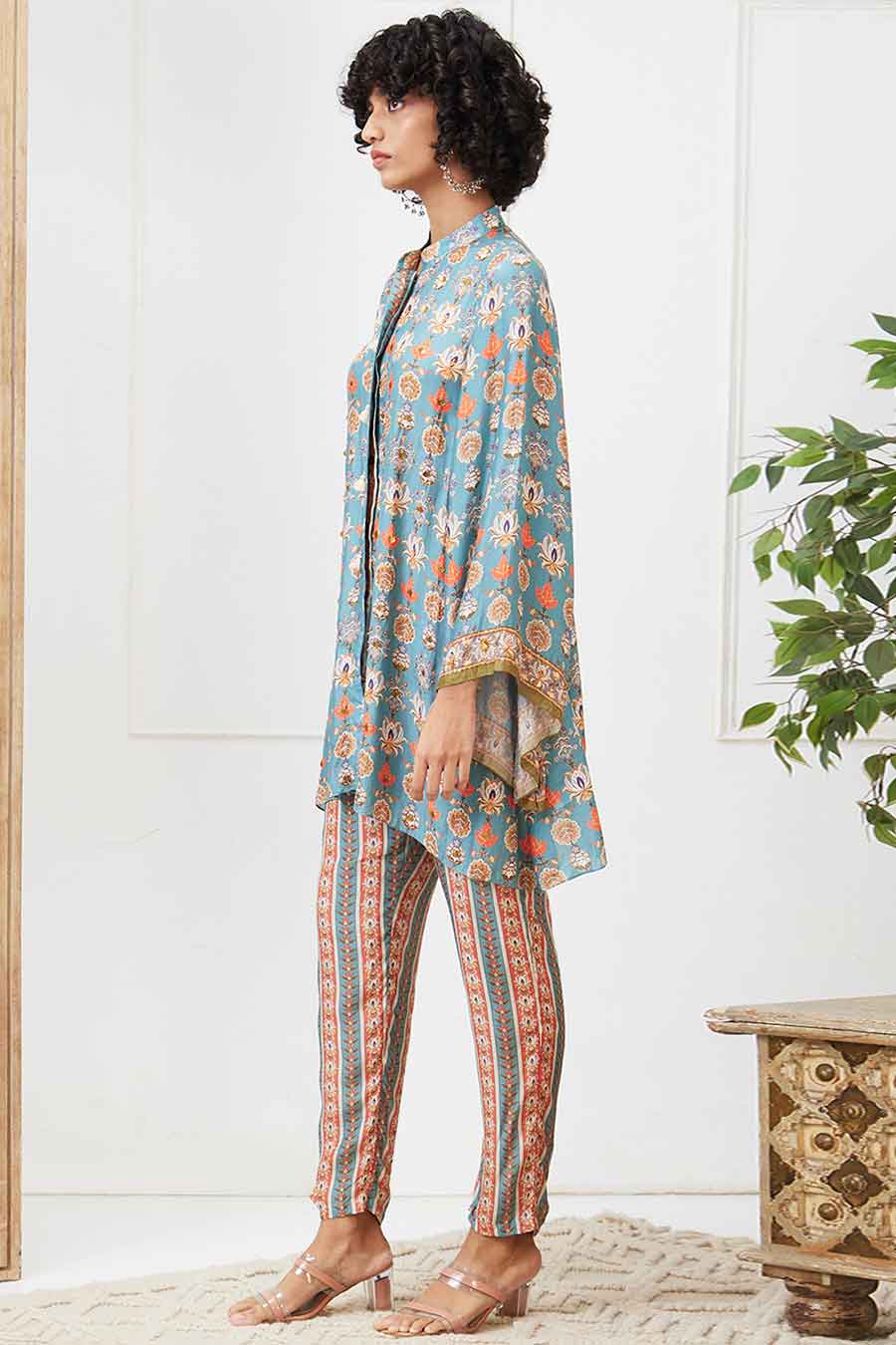 Multicolour Tabriz Embroidered Co-Ord Set