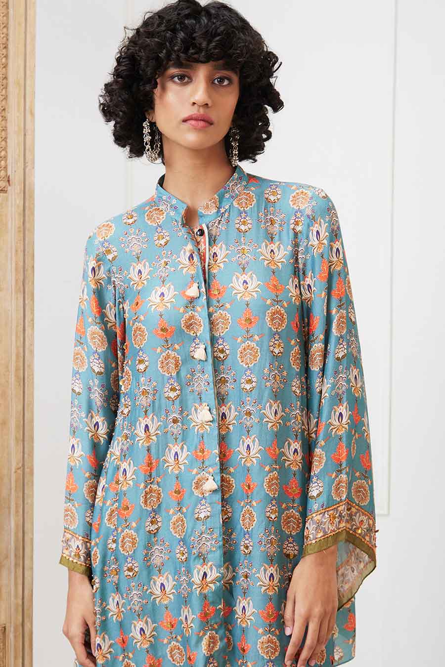 Multicolour Tabriz Embroidered Co-Ord Set