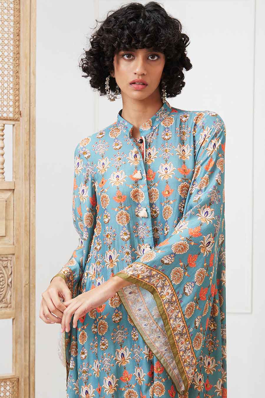 Multicolour Tabriz Embroidered Co-Ord Set