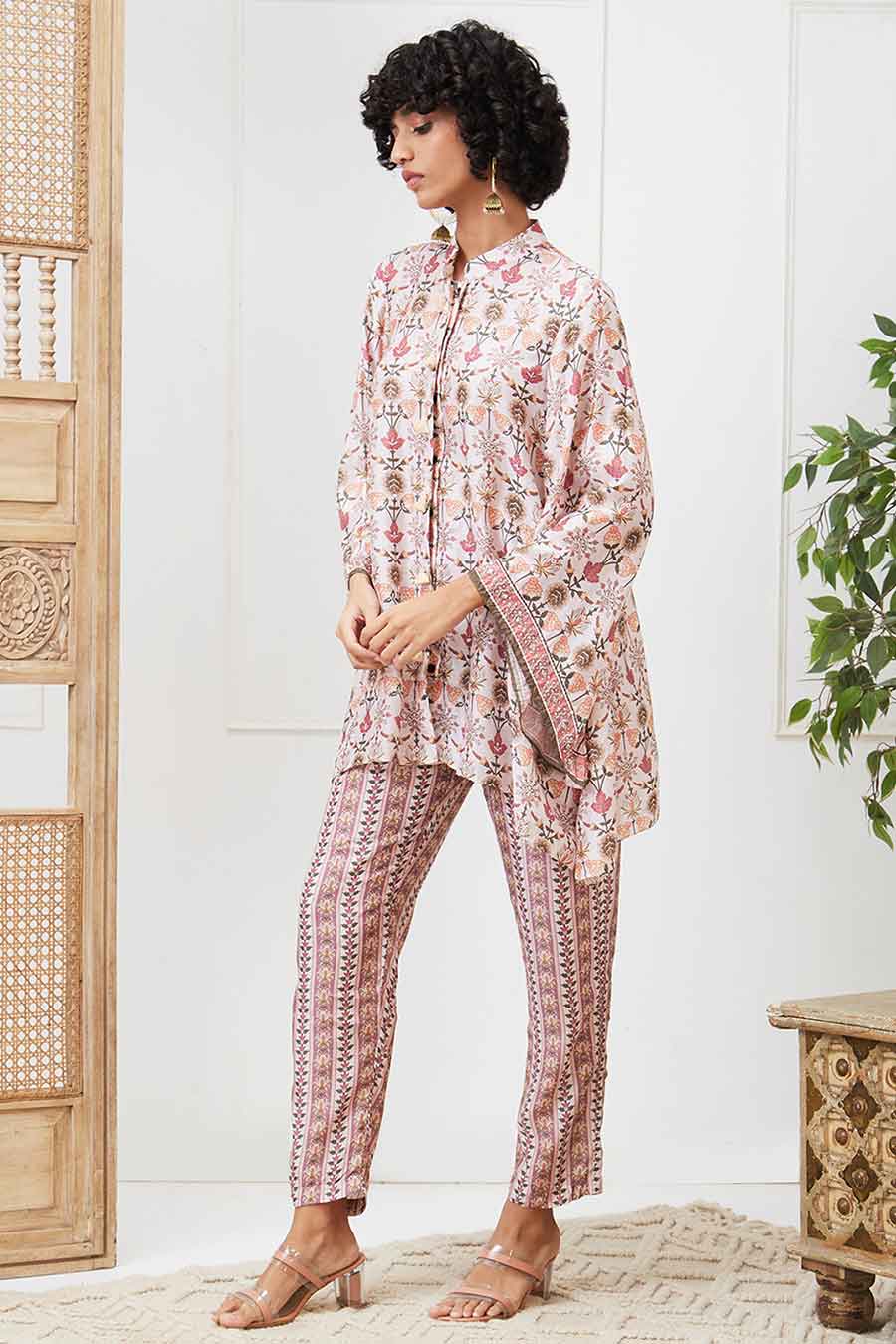 Pink Tabriz Embroidered Co-Ord Set