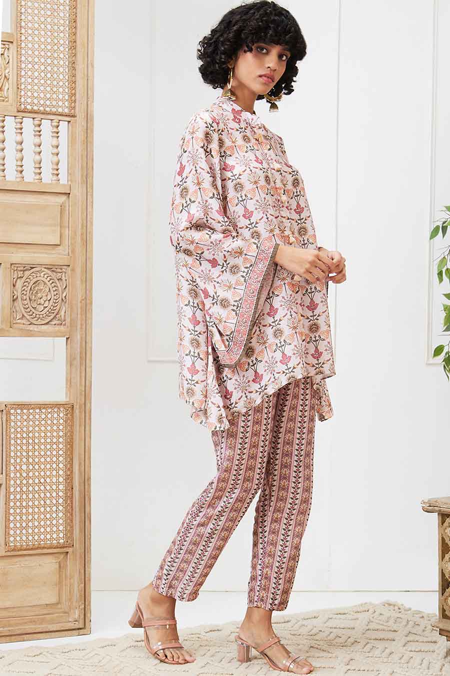 Pink Tabriz Embroidered Co-Ord Set