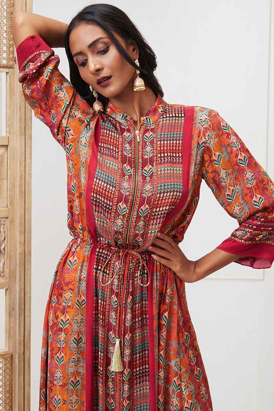 Multicolour Adah Embellished Dress