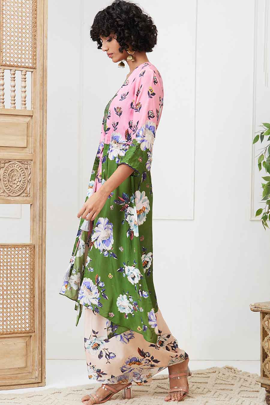 Green Tasnim Printed Sharara Set