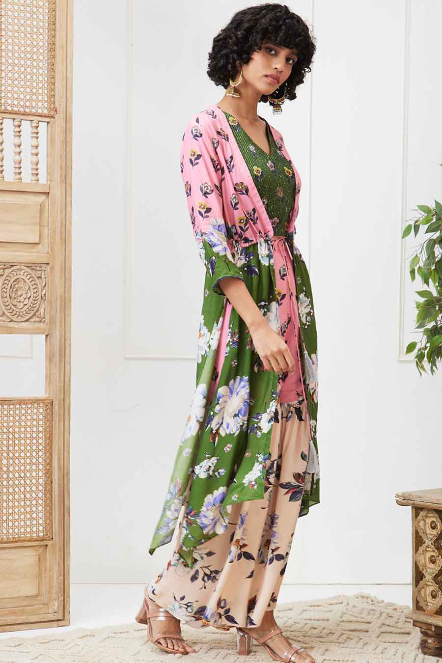 Green Tasnim Printed Sharara Set