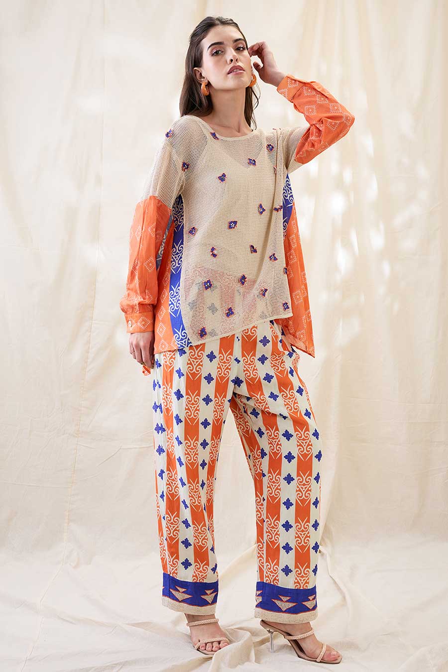 Multicolour Kitchra Applique Co-Ord Set