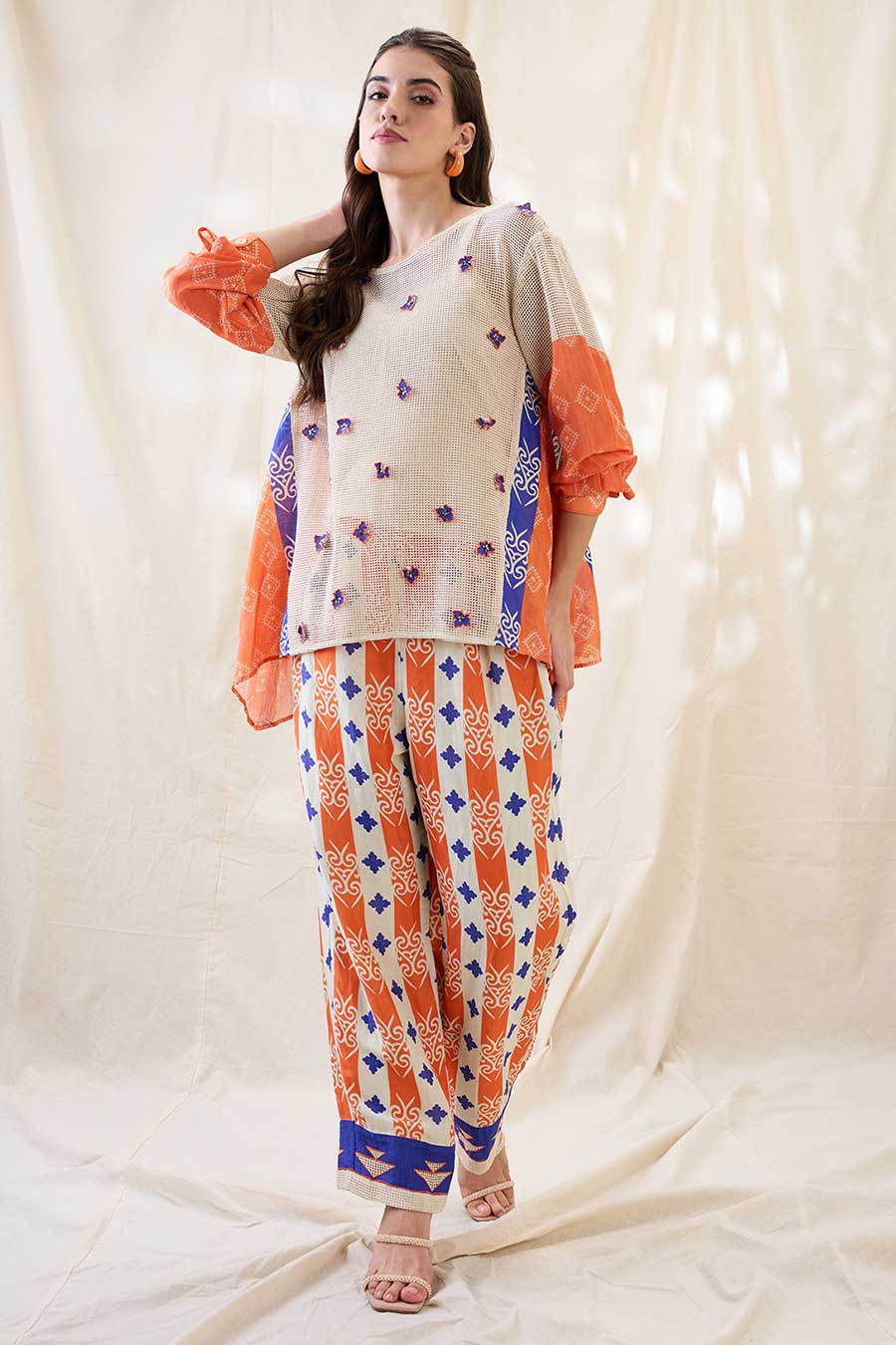 Multicolour Kitchra Applique Co-Ord Set