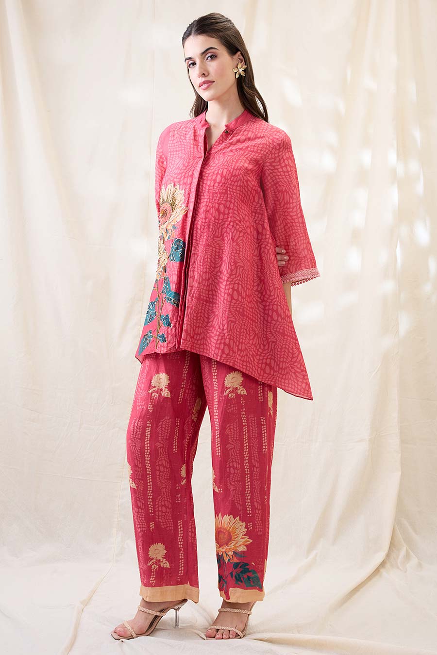 Pink Ravya Embroidered Co-Ord Set