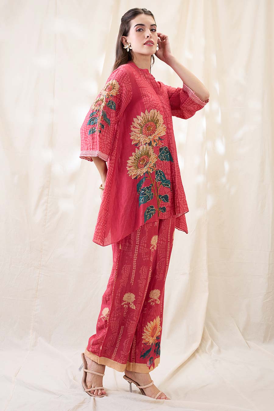 Pink Ravya Embroidered Co-Ord Set