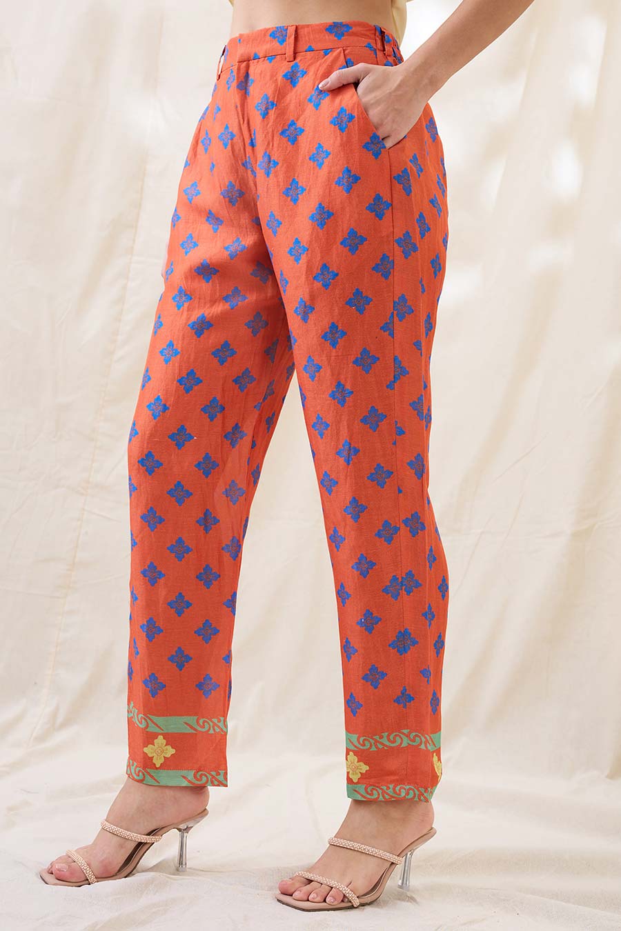 Orange Kitchra Printed Co-Ord Set