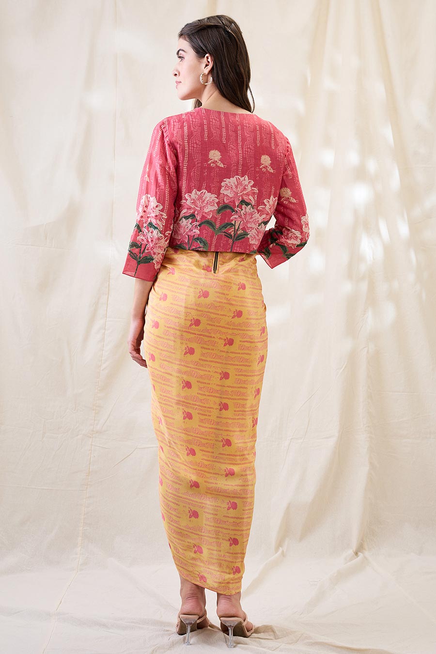 Ravya Embellished Drape Dress & Jacket Set