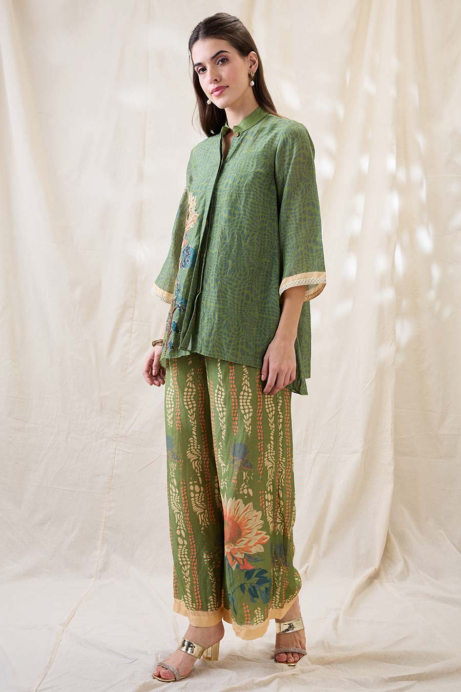 Green Ravya Embroidered Co-Ord Set