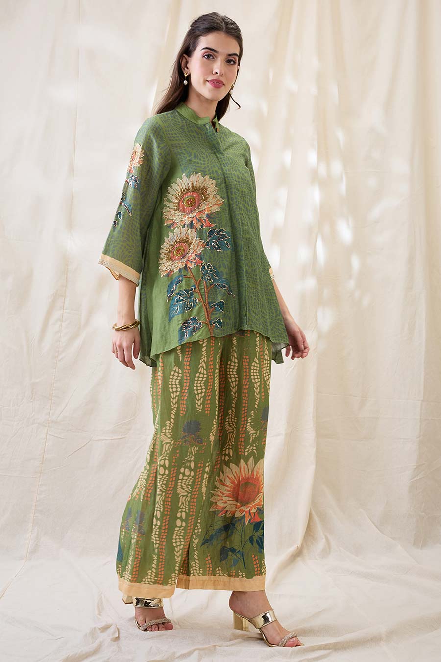 Green Ravya Embroidered Co-Ord Set