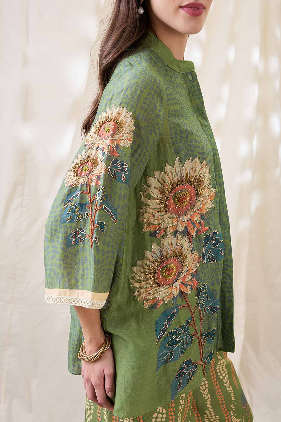Green Ravya Embroidered Co-Ord Set