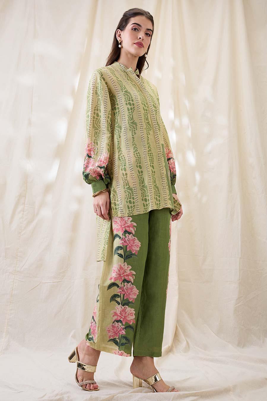 Green Ravya Embellished Co-Ord Set