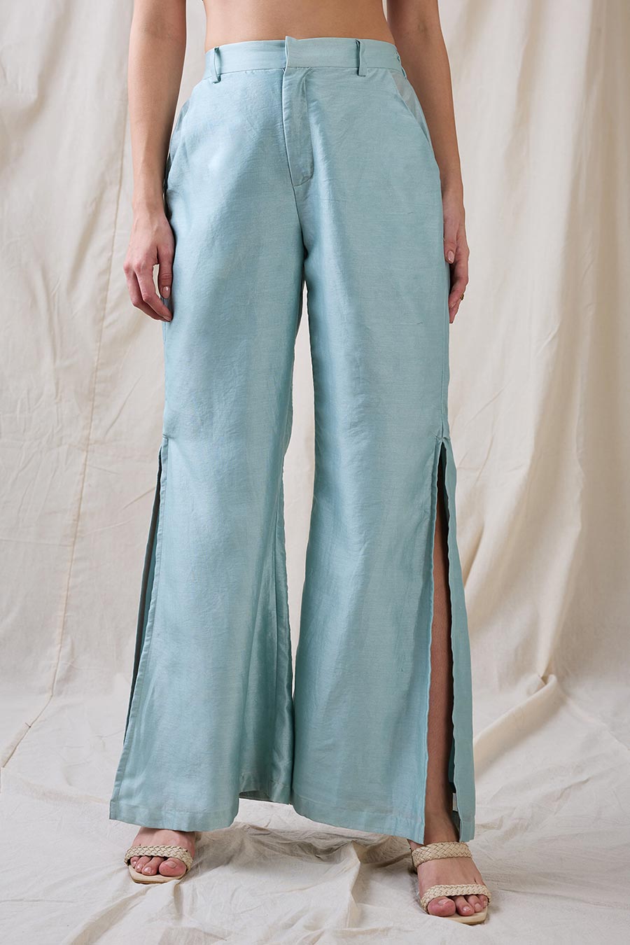 Blue Ravya Co-Ord Set With Embroidered Jacket