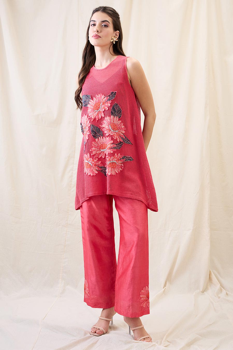 Pink Ravya Applique Co-Ord Set