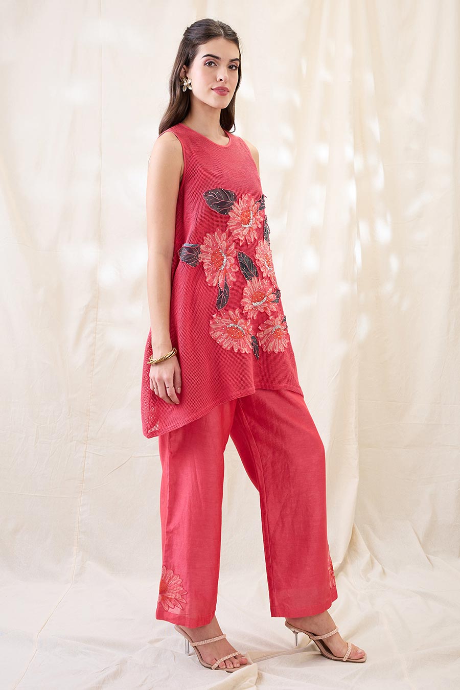 Pink Ravya Applique Co-Ord Set