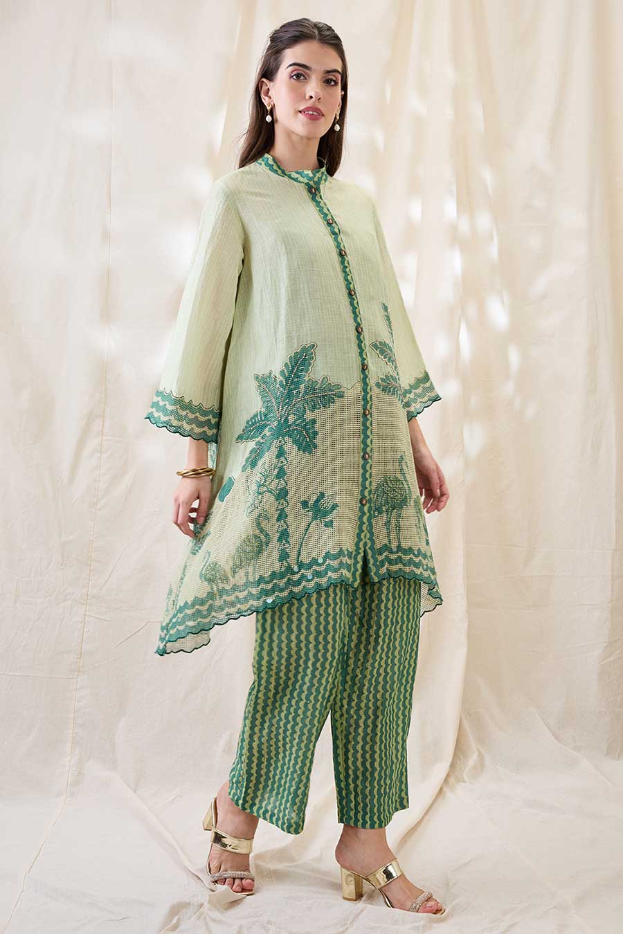 Green Noorani Embellished Co-Ord Set
