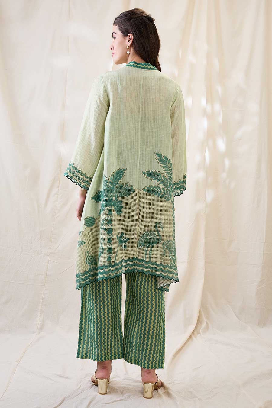 Green Noorani Embellished Co-Ord Set