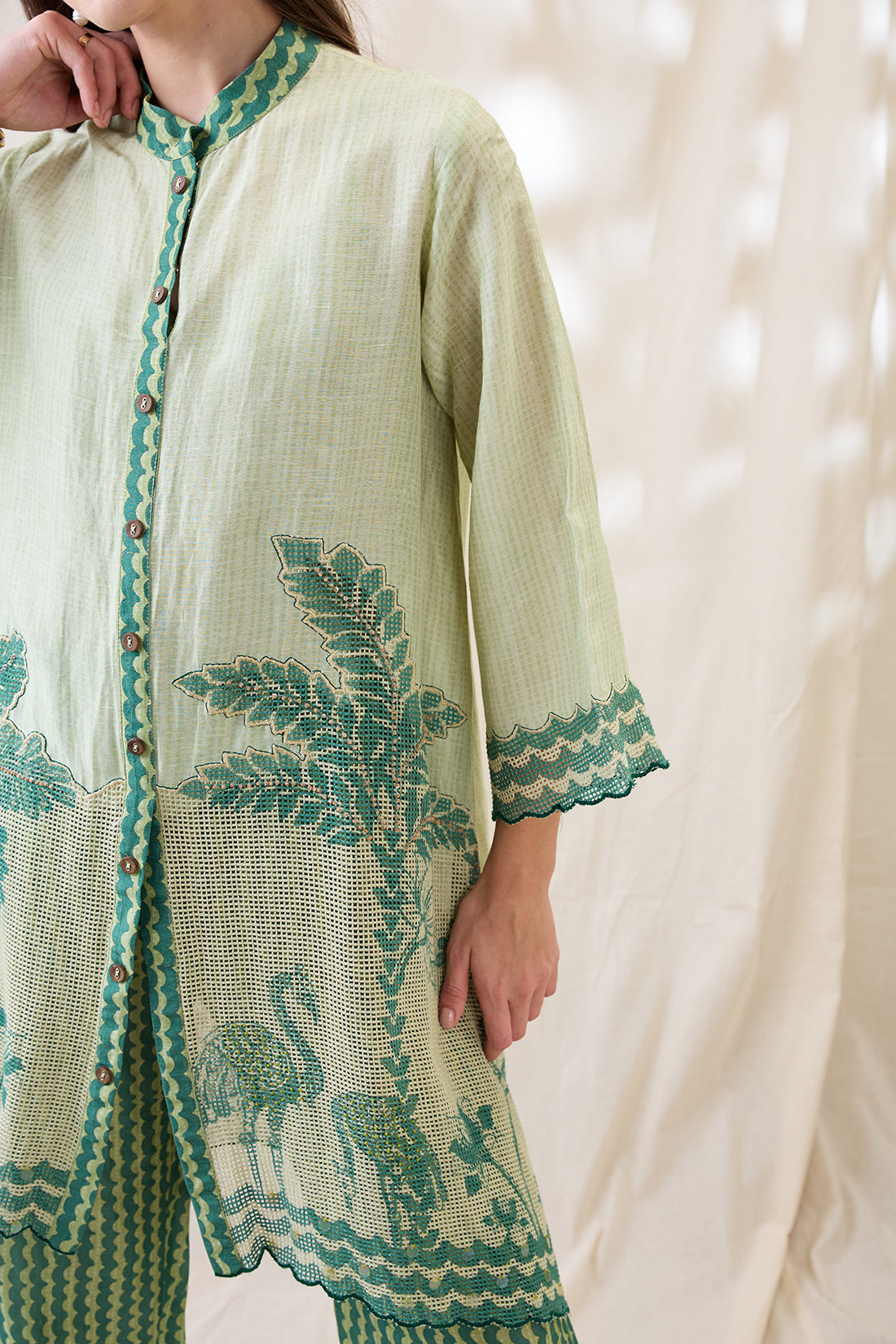 Green Noorani Embellished Co-Ord Set