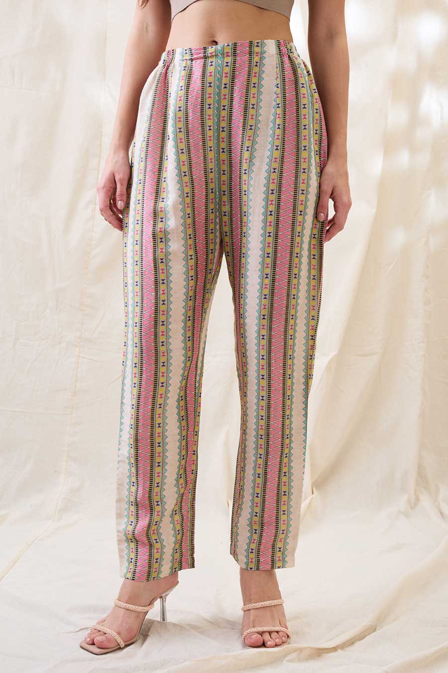 Yellow Nooma Printed Handkerchief Co-Ord Set