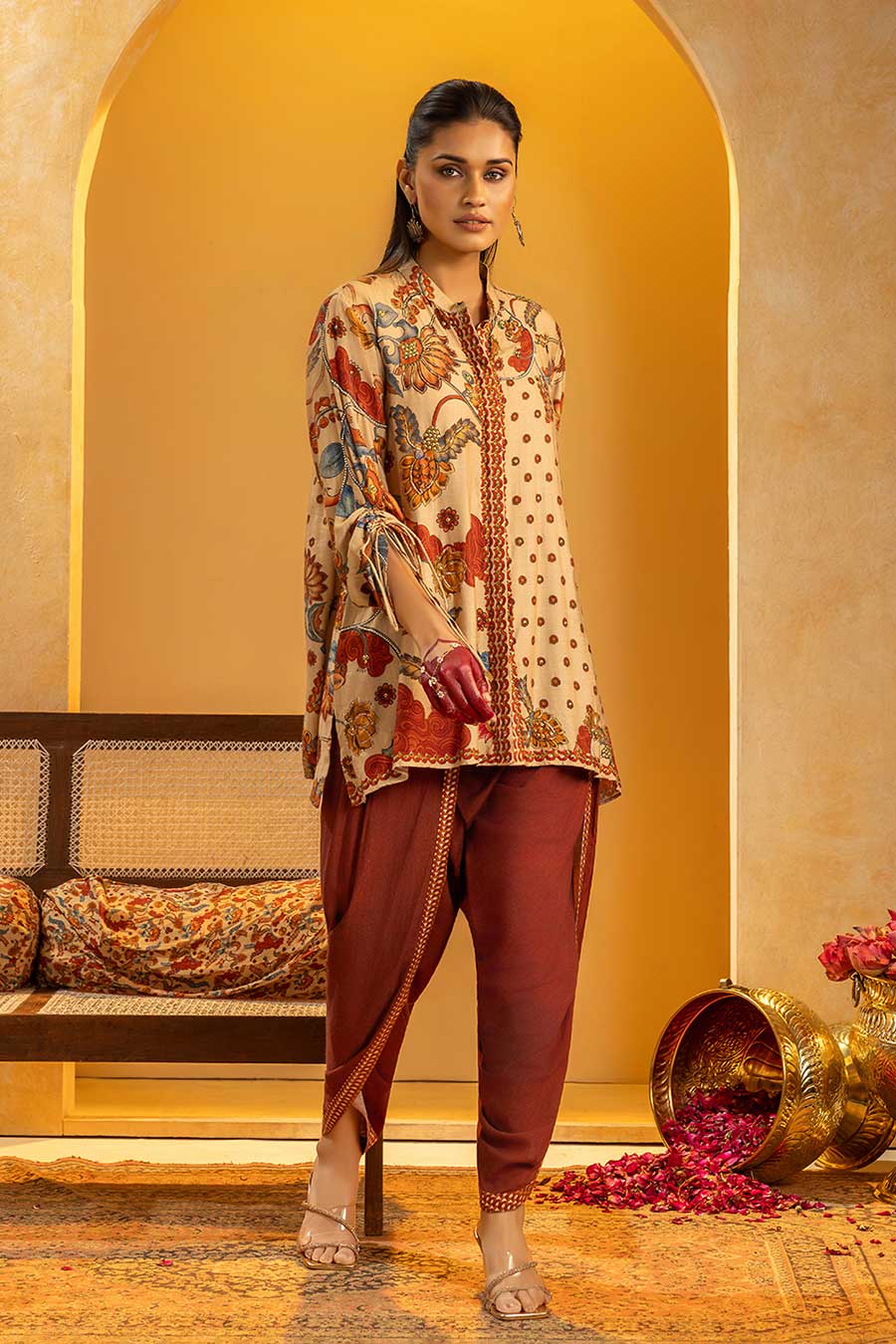 Rangtara Embellished Dhoti Set